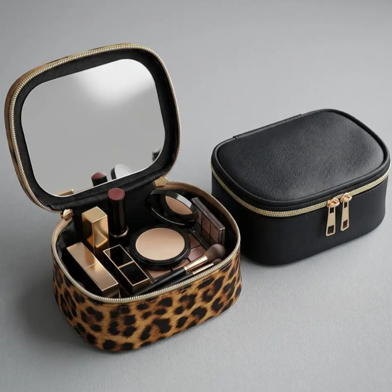 Tech Accessories Travel Bag - 2026 New Makeup Bag with Mirror