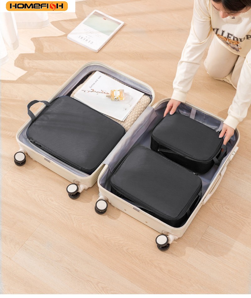 HOMEFISH 3Pcs/Set Travel Compr - Tech Accessories Travel Bag ulasan dan harga