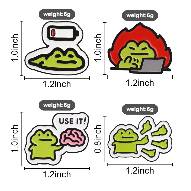 Funny Frog Badges Cute Cartoon - Kawaii Tech Accessories ulasan dan harga