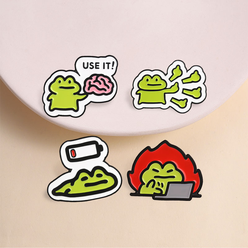 Funny Frog Badges Cute Cartoon - Kawaii Tech Accessories ulasan dan harga