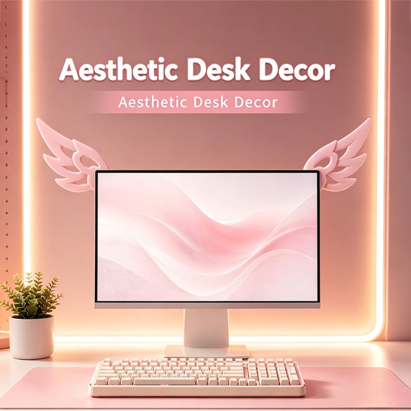 Kawaii 3D Wing Decor for Compu - Kawaii Tech Accessories ulasan dan harga