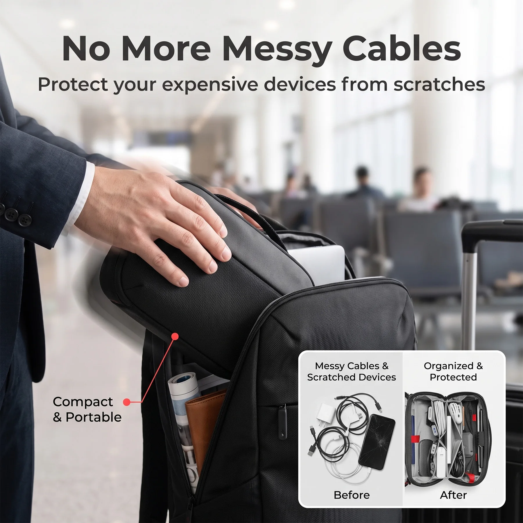 Travel Tech Organizer Pouch, W - Tech Accessories For Travel ulasan dan harga
