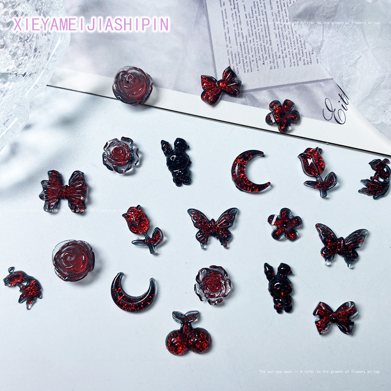 20pcs 3D Dark Gothic Resin Nai - Trending Tech Accessories ulasan dan harga