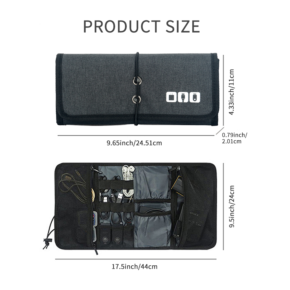 Travel Cable Storage Bag，Elect - Tech Accessories For Travel ulasan dan harga