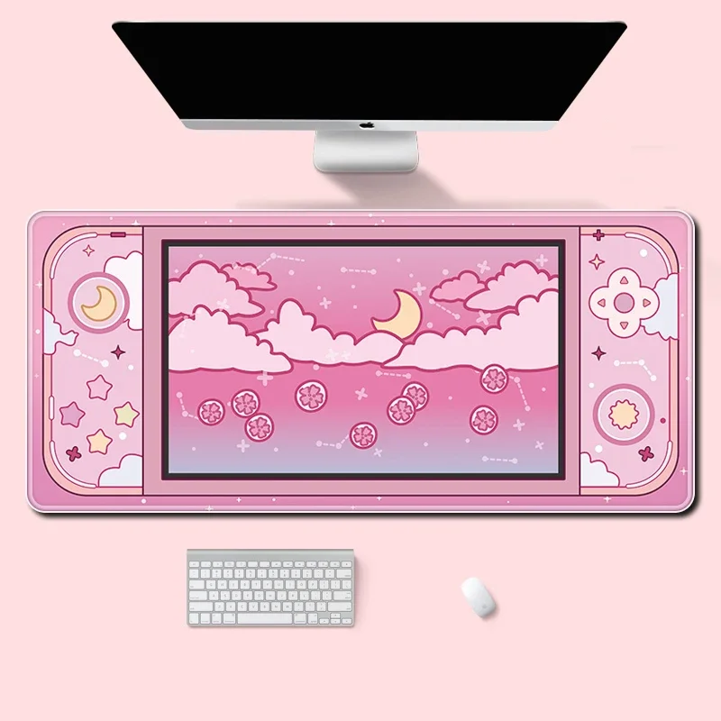 Moon and Stars Large Desk Mat  - Kawaii Tech Accessories ulasan dan harga