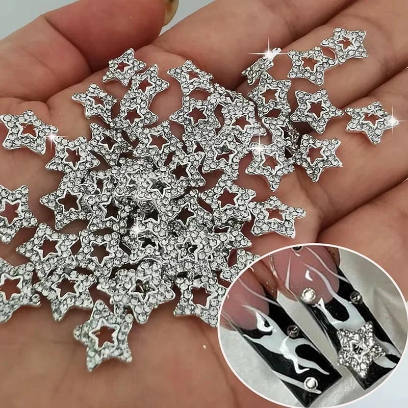 10Pcs Star Alloy Nail Art Jewe - Trending Tech Accessories ulasan dan harga