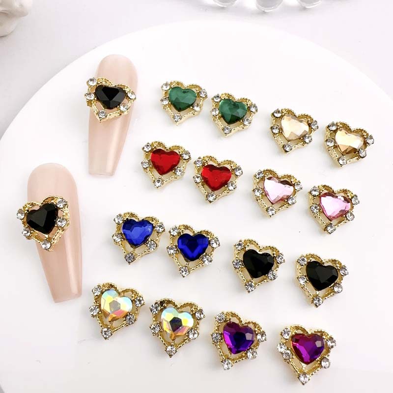 10pcs Luxury Alloy Nail Charms - Trending Tech Accessories ulasan dan harga