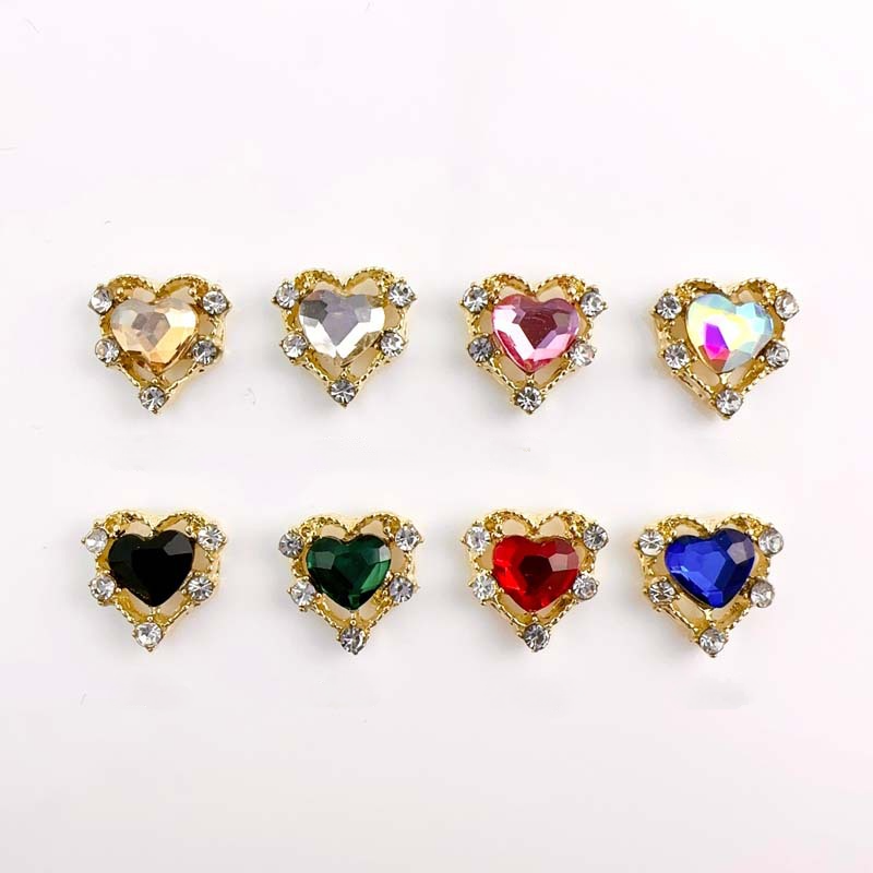 10pcs Luxury Alloy Nail Charms - Trending Tech Accessories ulasan dan harga