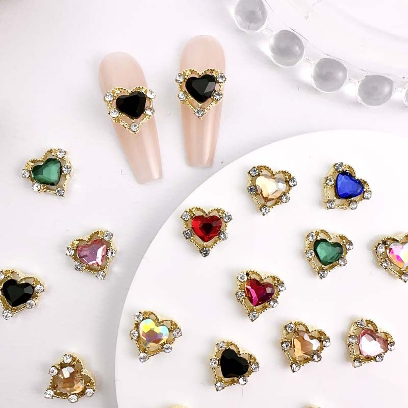 10pcs Luxury Alloy Nail Charms - Trending Tech Accessories ulasan dan harga