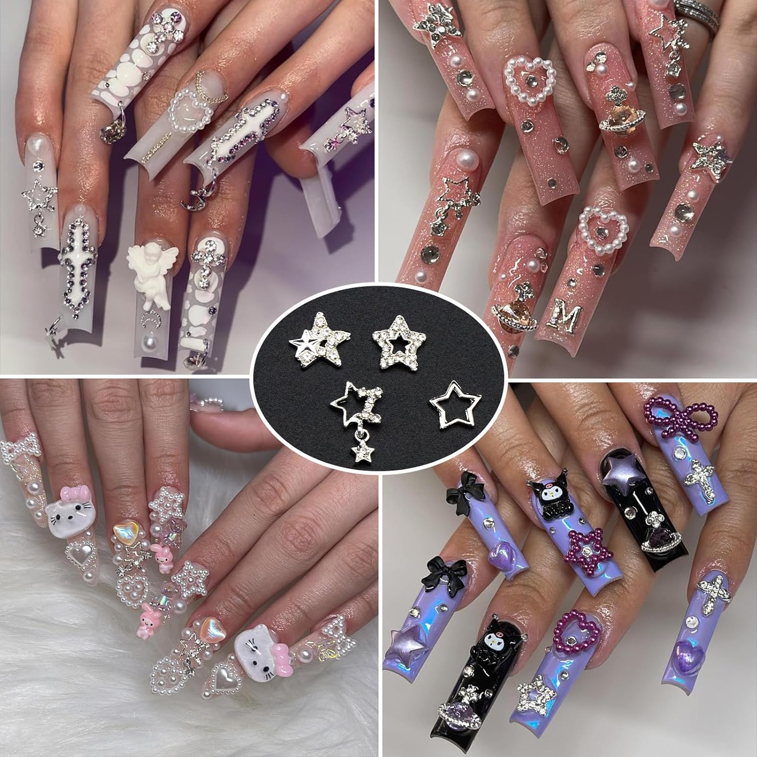 25PCS Star Nail Charms 3D Allo - Trending Tech Accessories ulasan dan harga